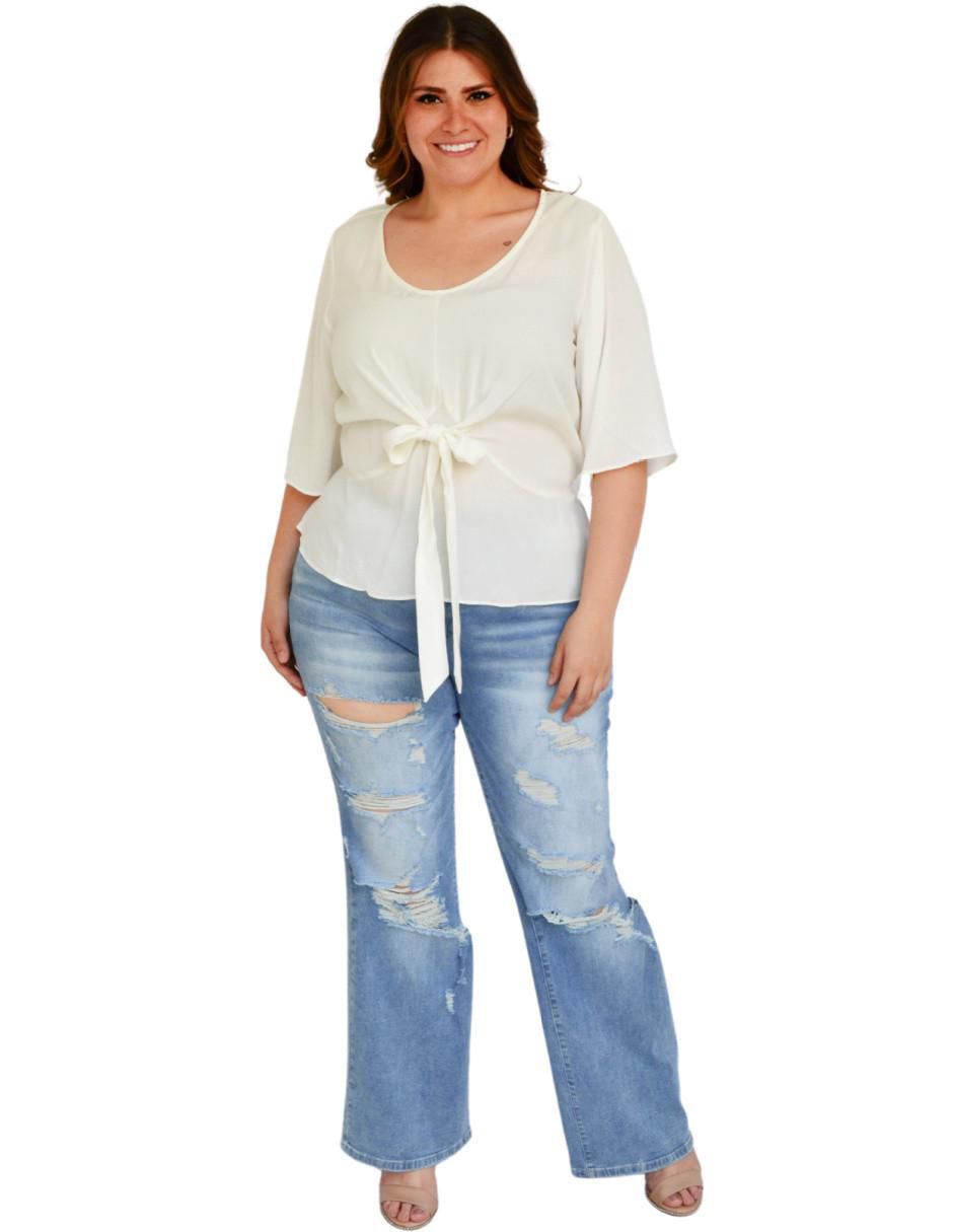 Blusa túnica manga 3/4 para mujer 10