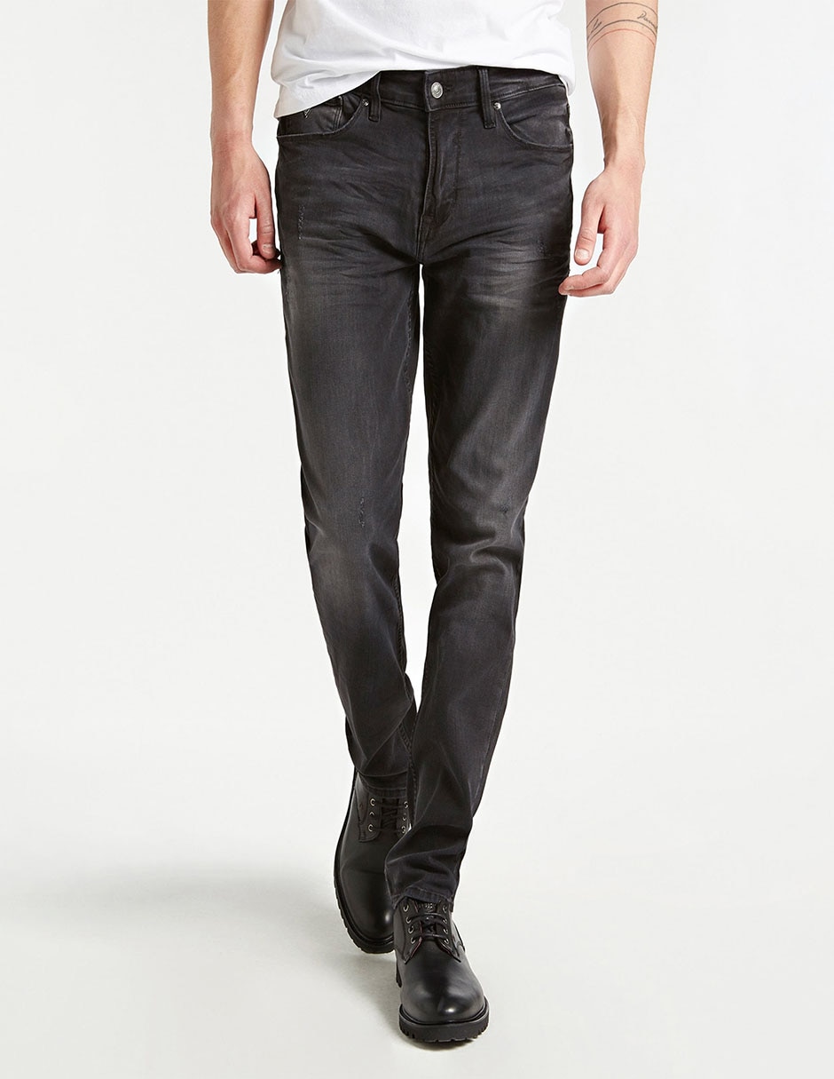 Jeans slim deslavado para hombre