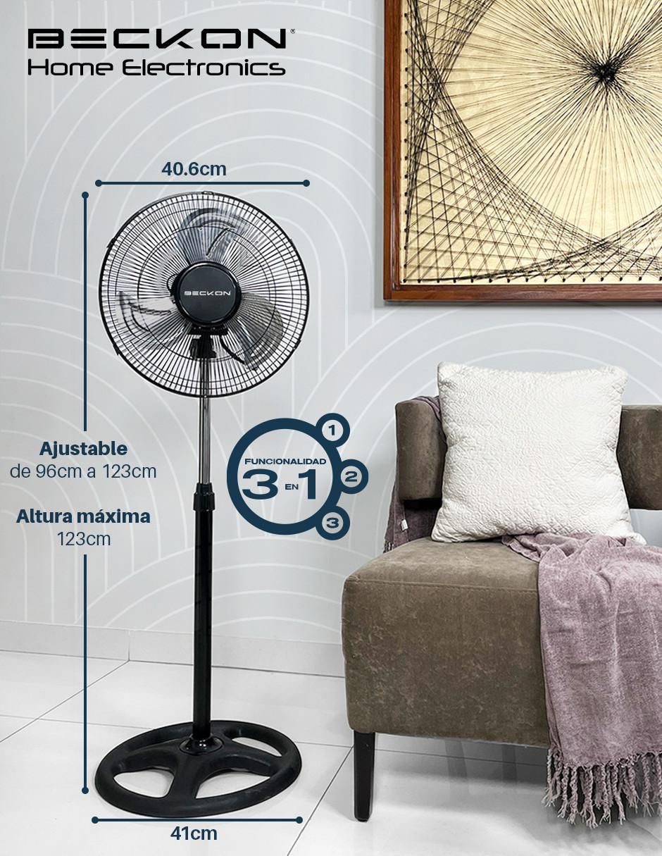 VENTILADOR DE PEDESTAL BV-12.24, NEGRO 8