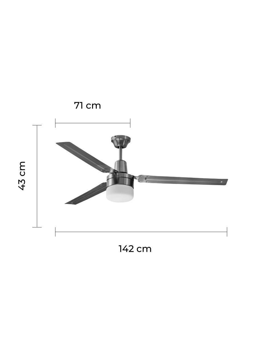 VENTILADOR DE TECHO TORBELLI, PLATEADO 5