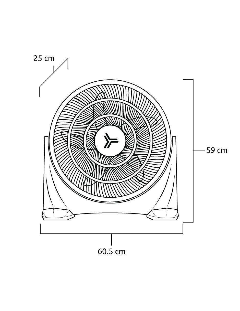 VENTILADOR DE PISO HORUS MASTER, NEGRO