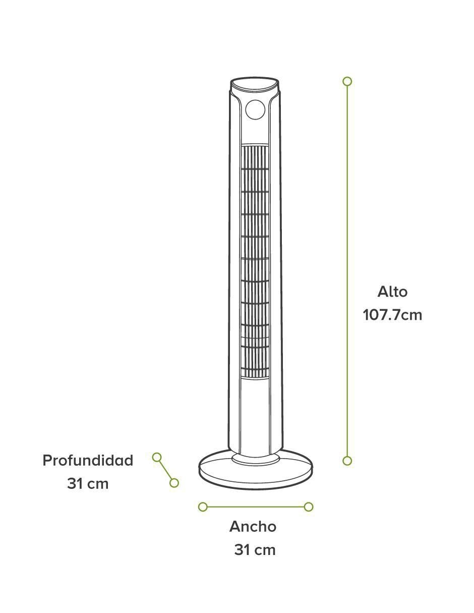 Ventilador de torre con control remoto 3 velocidades 6