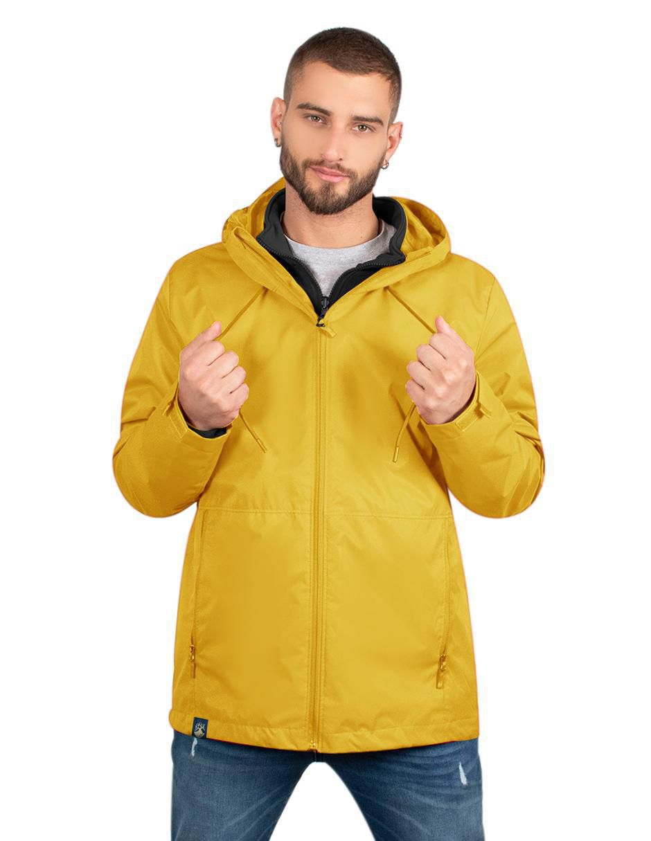 Chamarra casual impermeable con capucha para hombre Chamarra casual impermeable con capucha para hombre