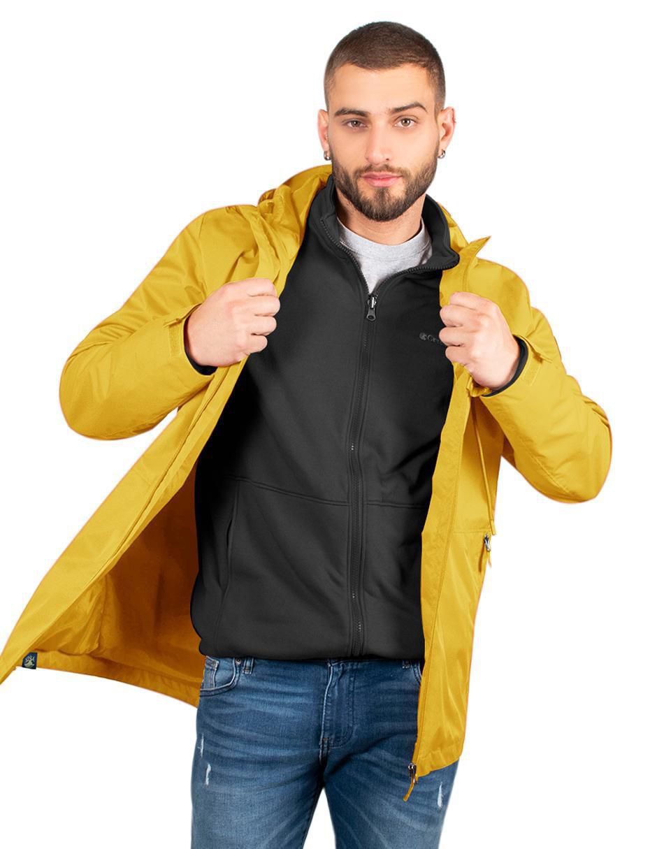 Chamarra casual impermeable con capucha para hombre 6
