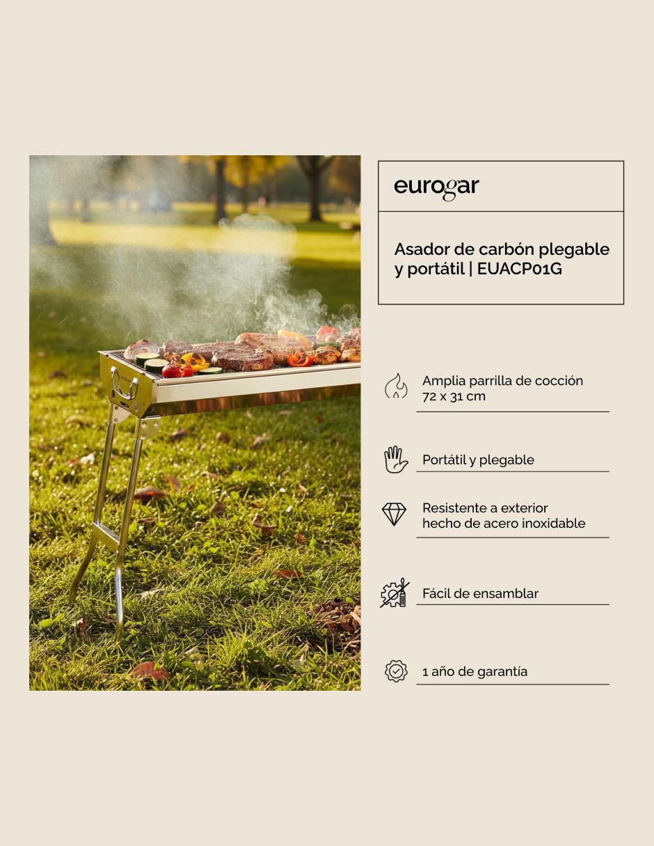Asador de carbón EUACP01G 3
