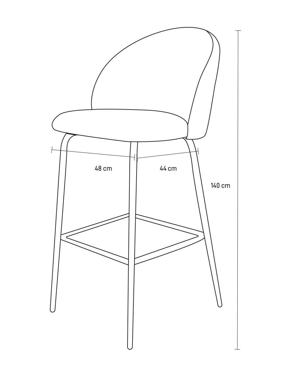 Silla alta set 2 piezas Zurich 6