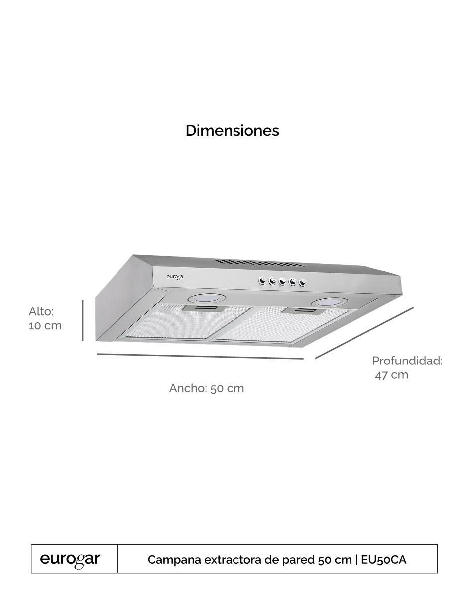Campana de pared Eurogar EU50CA de acero inoxidable