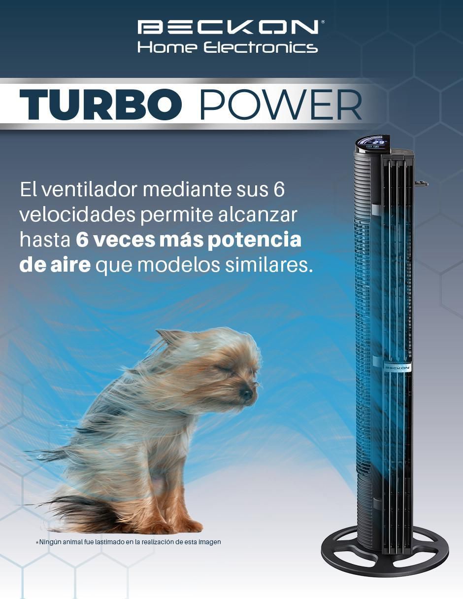 VENTILADOR DE TORRE BV-15T BECK, NEGRO 3