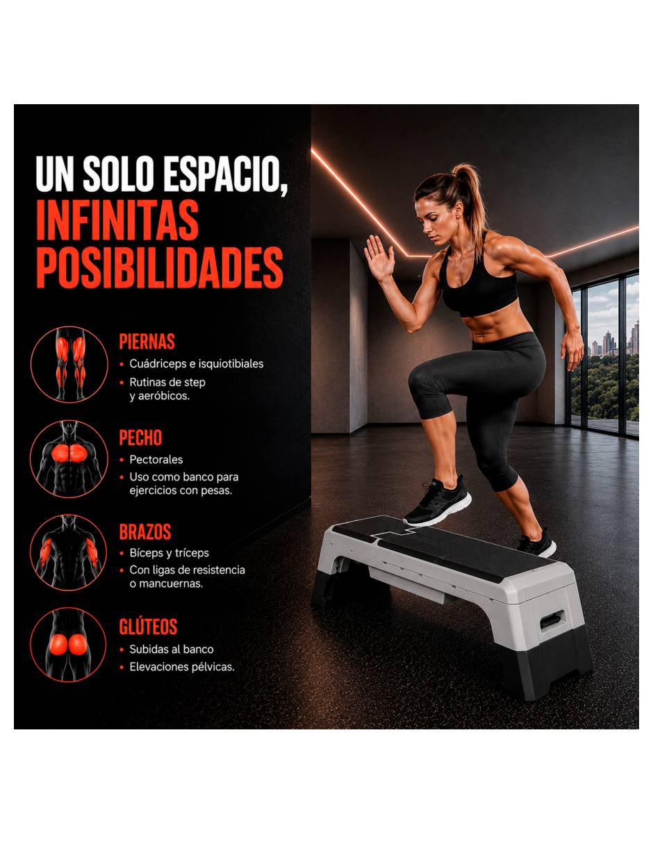 Step fitness para entrenamiento Centurfit Mkz-Stepmultineg