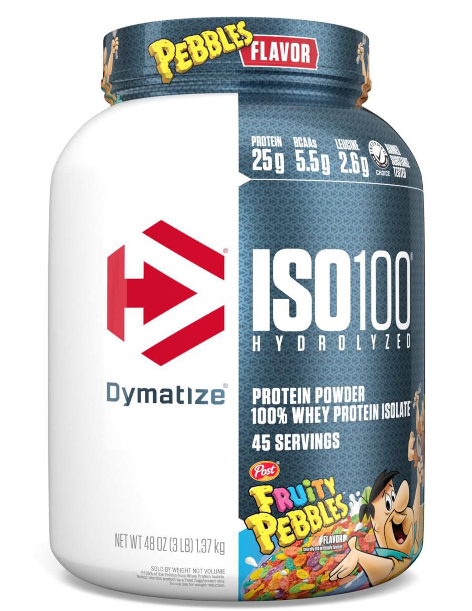 ISO 100 Hydrolyzed protein fruity pebbles Dymatize Iso 100 sabor fruity pebbles de 1.3 kg