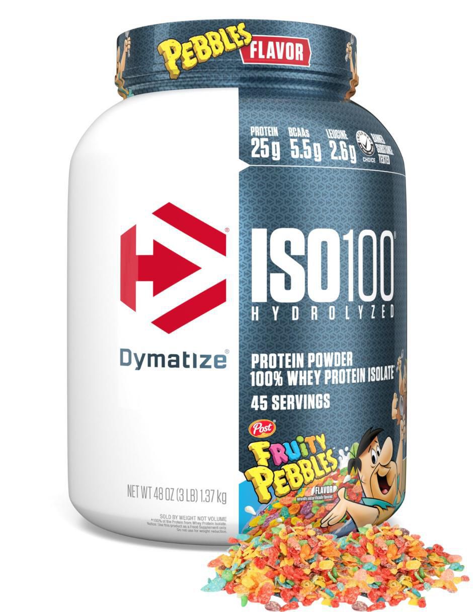 ISO 100 Hydrolyzed protein fruity pebbles Dymatize Iso 100 sabor fruity pebbles de 1.3 kg