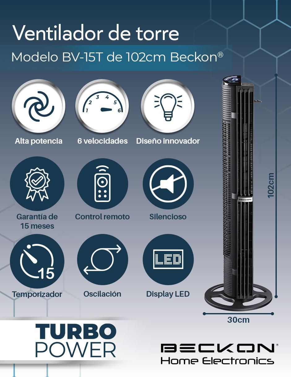 Ventilador de torre con control remoto 6 velocidades 8