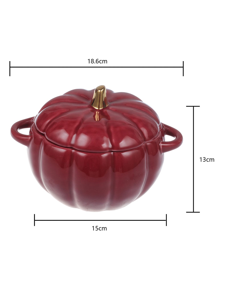 Contenedor Burgundy de porcelana 2 piezas 5