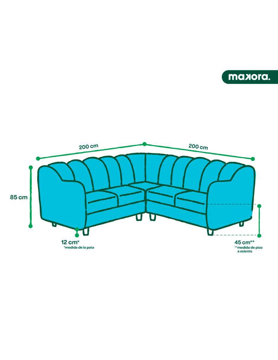 Sala modular Elton de velvet 6