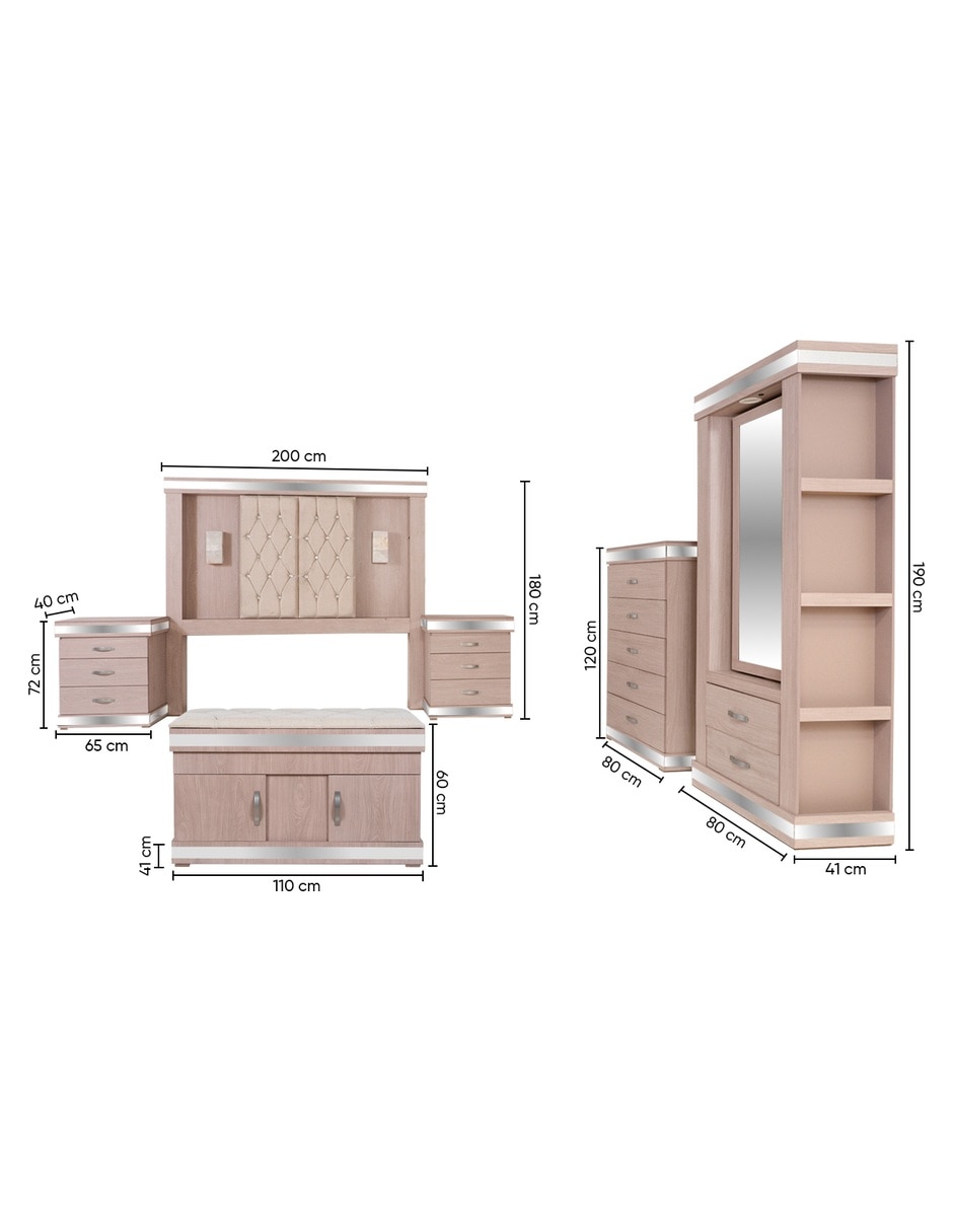 Set recámara coral de mdf 17
