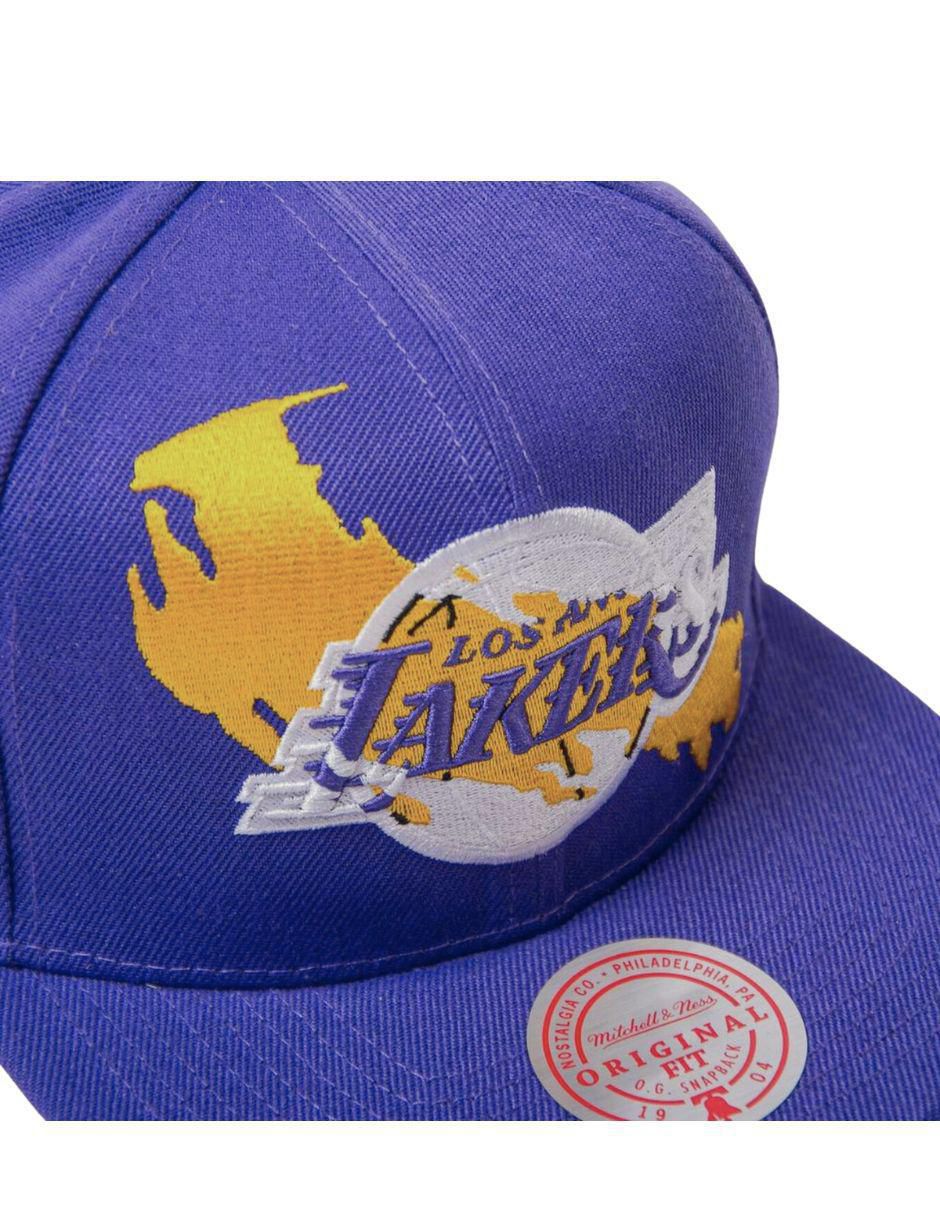 Gorra visera plana snapback casual Mitchell & Los Angeles Lakers para hombre Gorra visera plana snapback casual Mitchell & Los Angeles Lakers para hombre