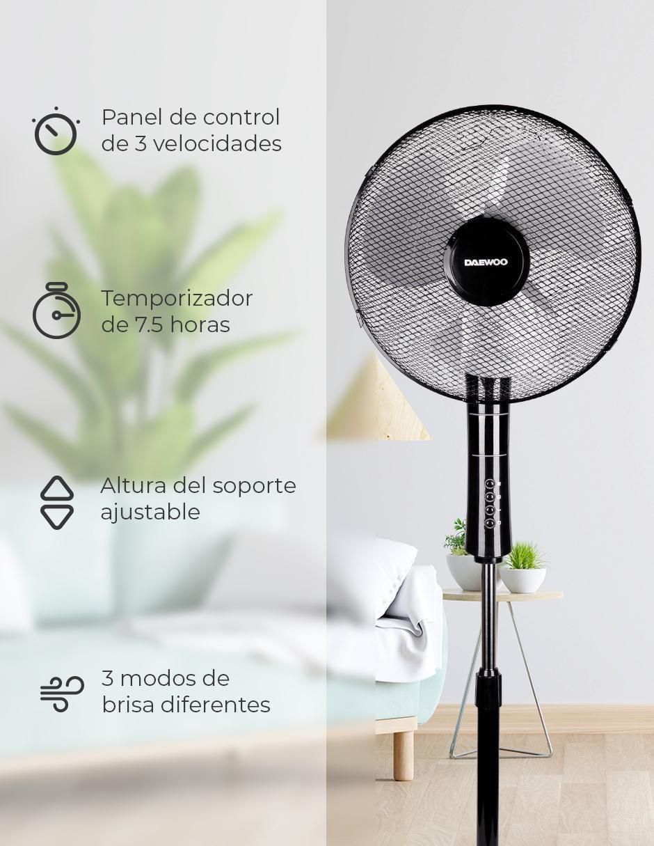 VENTILADOR DE PEDESTAL DI-1689A, NEGROO VENTILADOR DE PEDESTAL DI-1689A, NEGROO