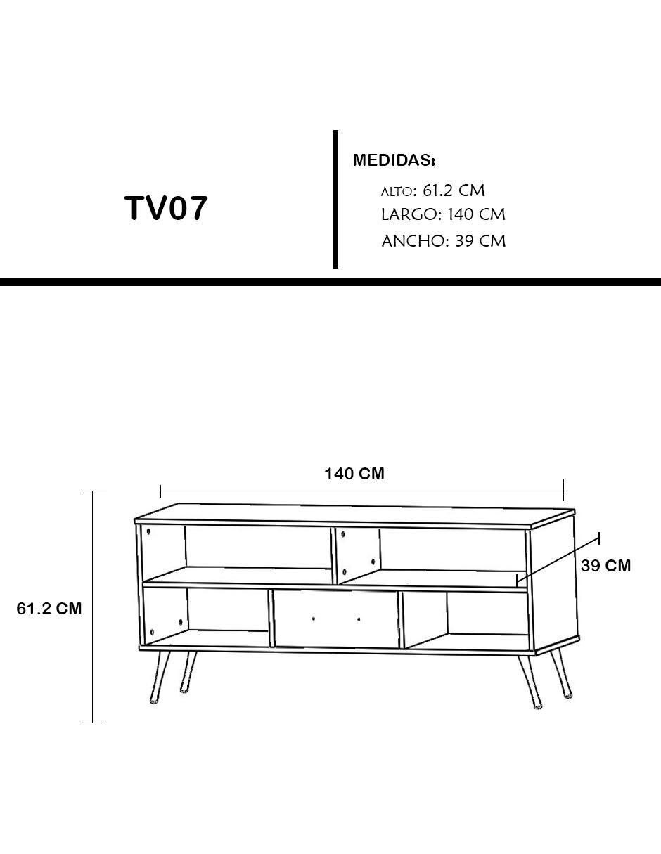 Mueble de TV armable Parisienne de MDF 8