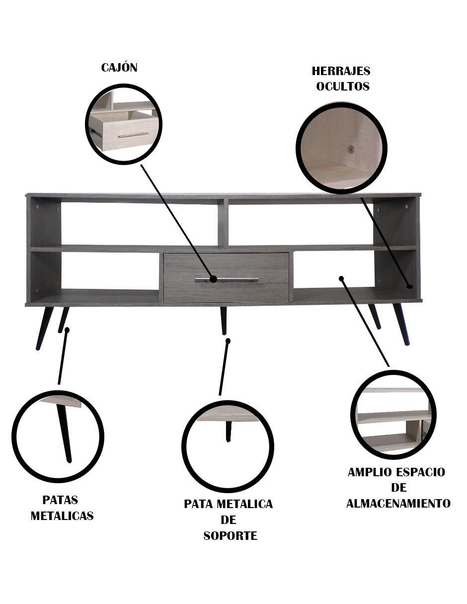 Mueble de TV armable Parisienne de MDF 3