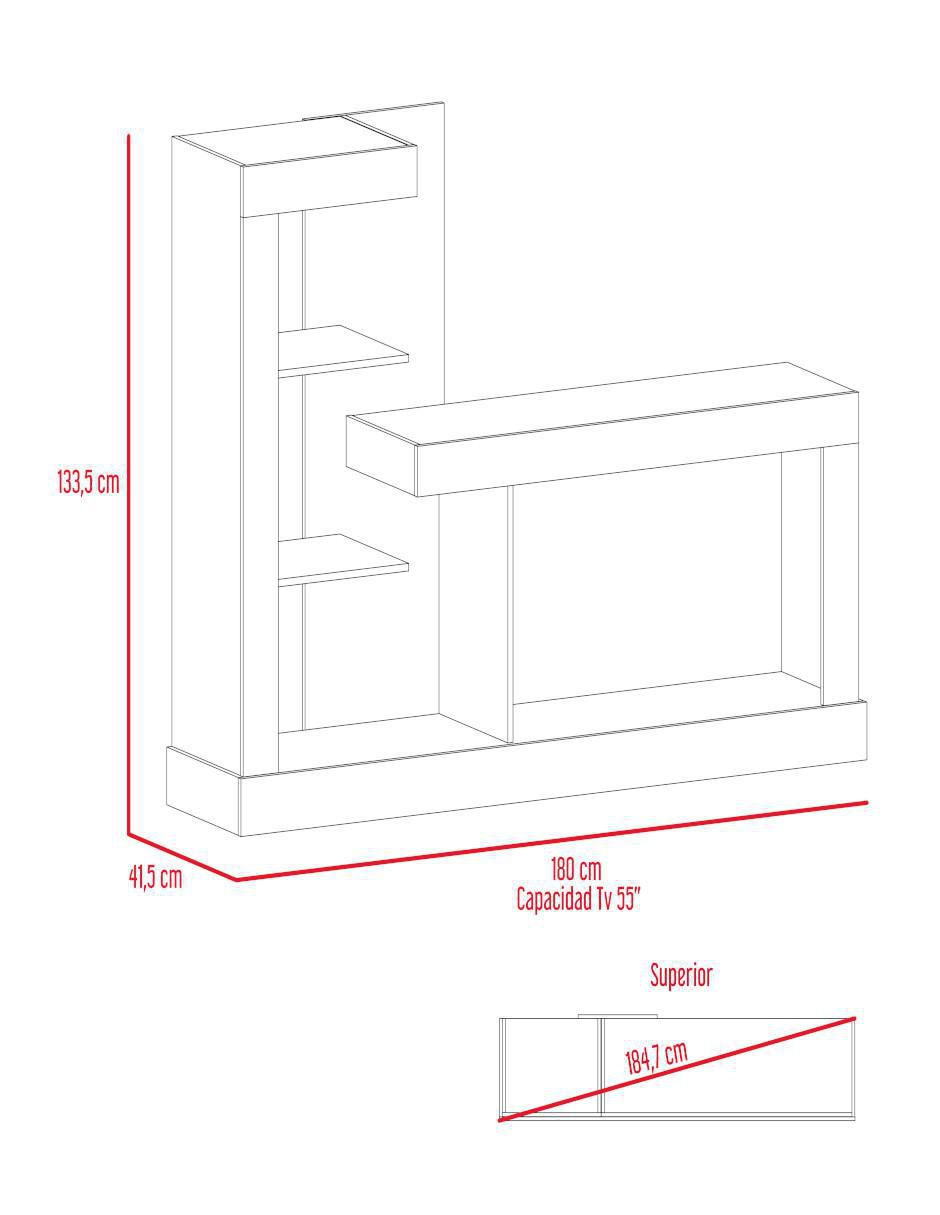 Mueble de TV armable Minotti de melamina 6