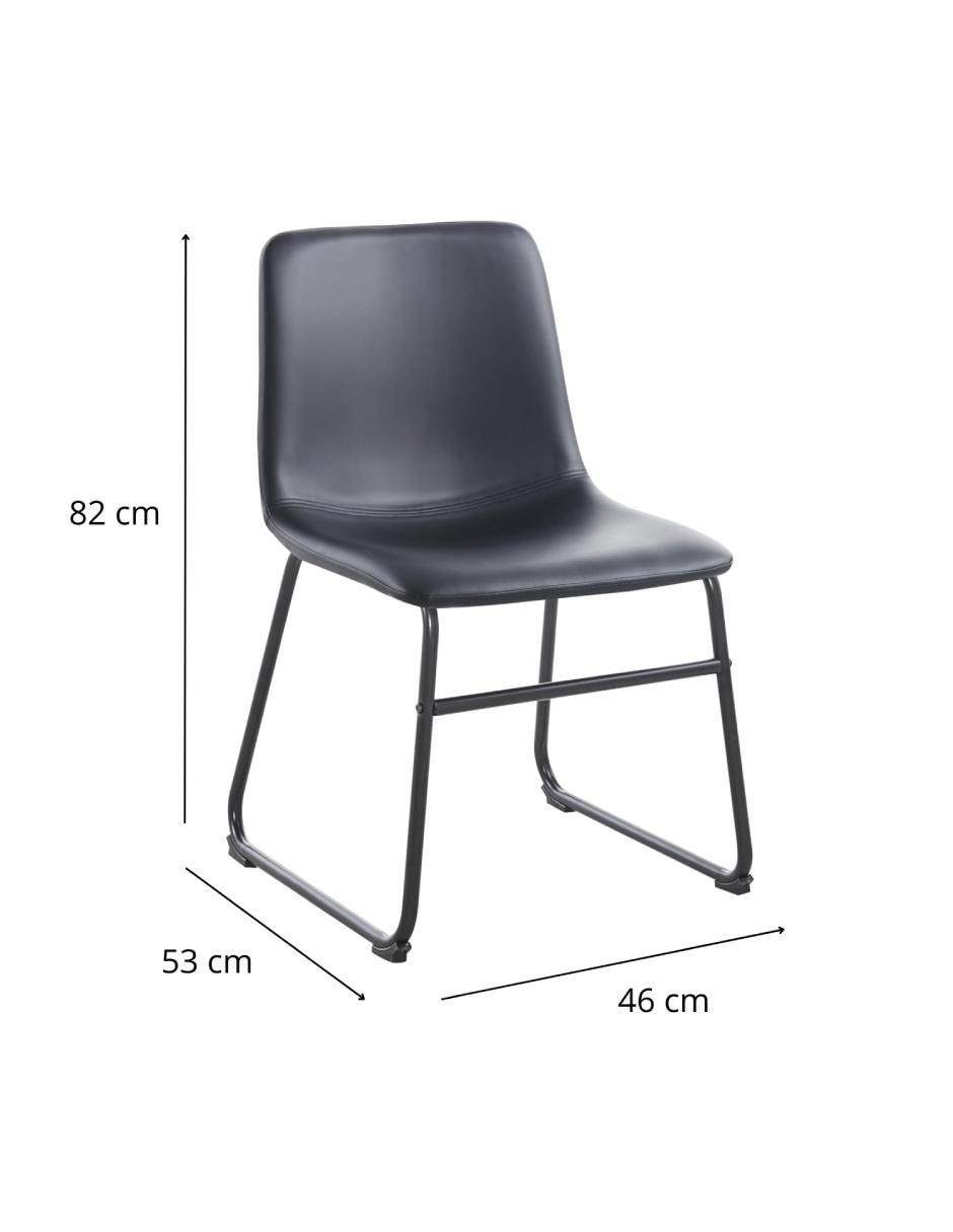 Silla set 4 piezas Ecocuero de cuero 5