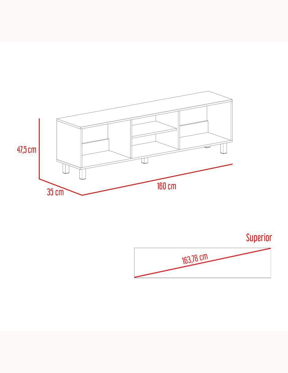 Mueble de TV armable Tunez de melamina 8