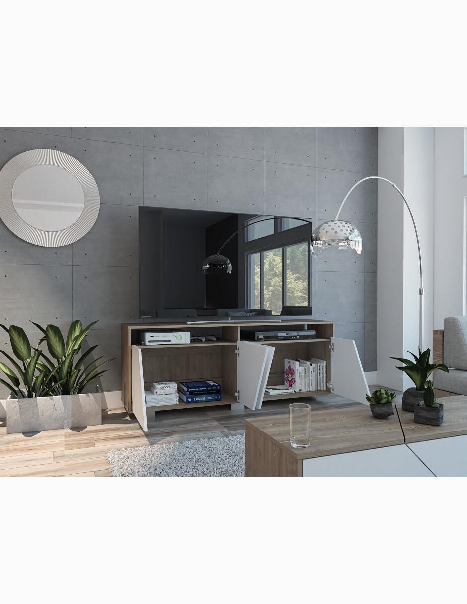 Mueble de TV armable Fraktal de melamina 6