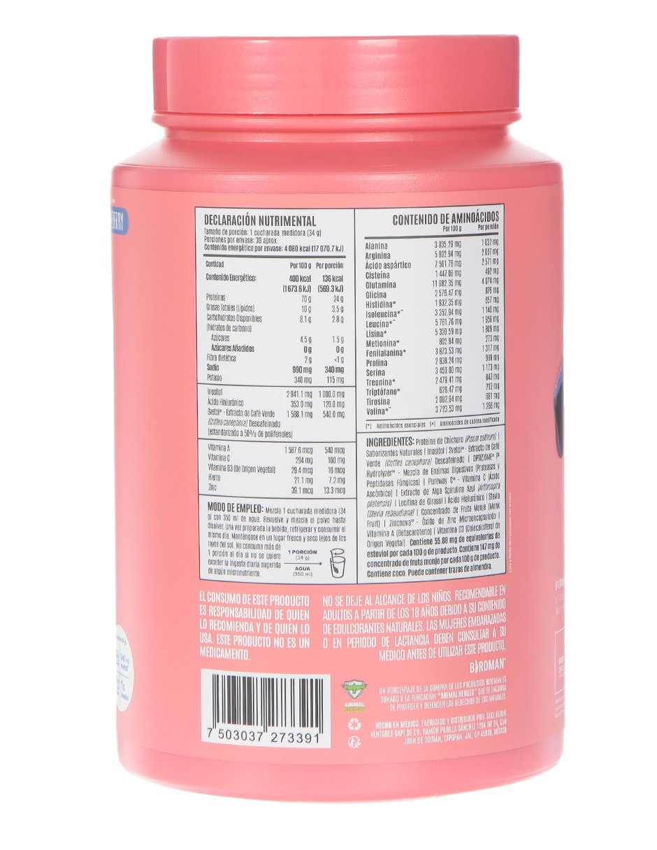 Fitimngo con inositol sabor blueberry de 1020 g