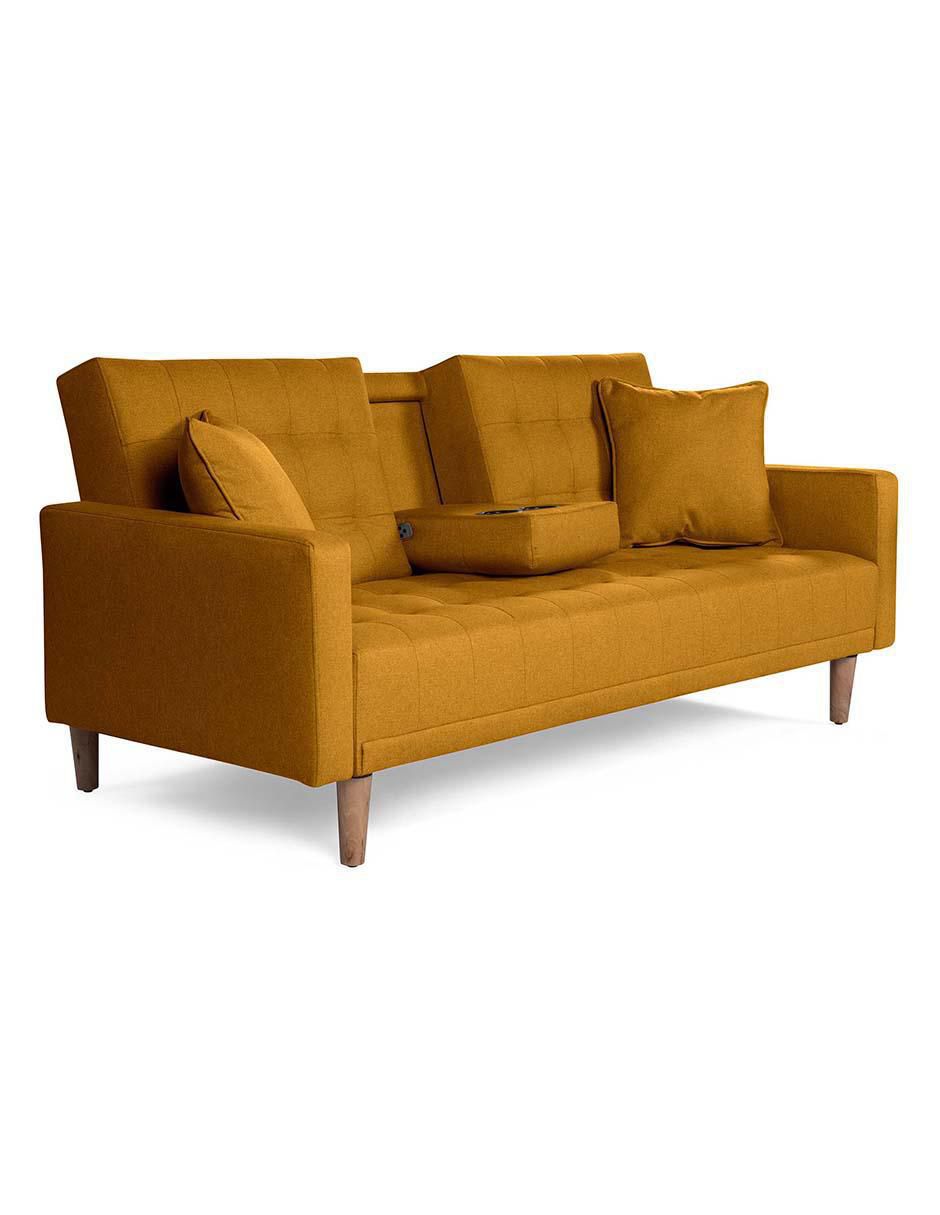 Sofá cama armable tammy memory foam de lino 5