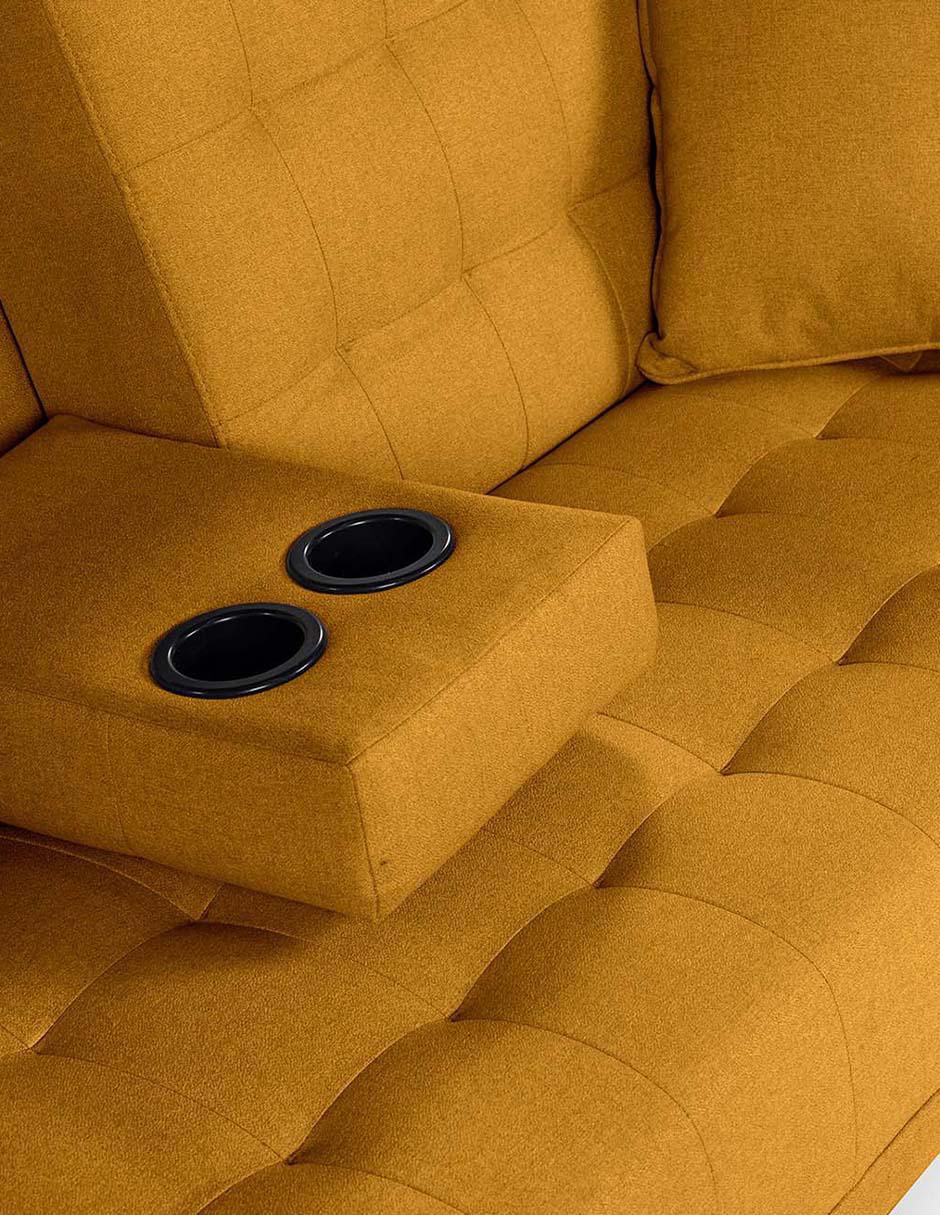 Sofá cama armable tammy memory foam de lino 7