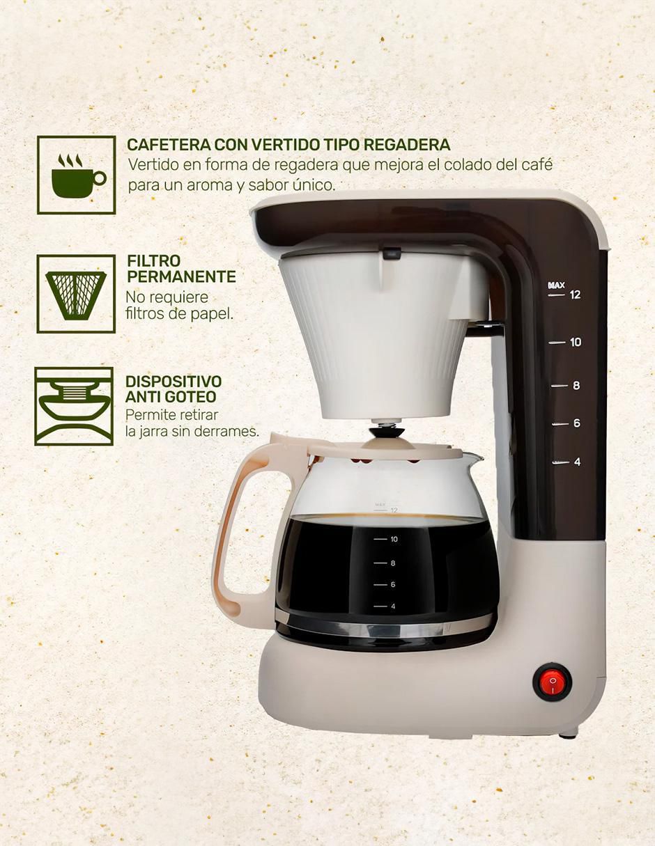 CAFETERA GOTEO ELÉCTRICA, 1.2 L, BEIGE 2