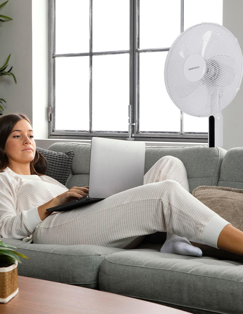 VENTILADOR DE PEDESTAL DI-1692, BLANCOO