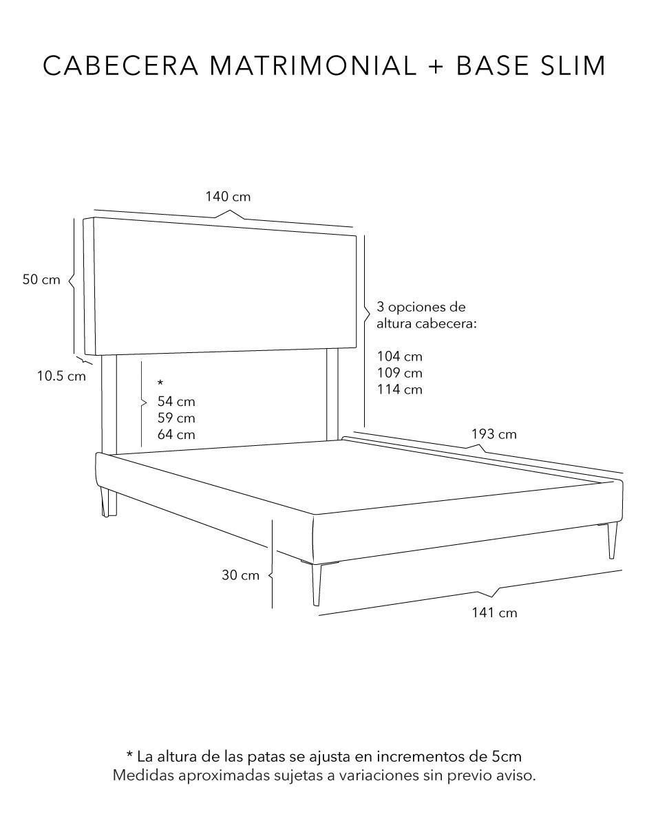 Cama catania slim de madera pino 4