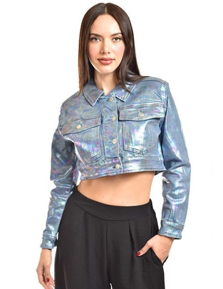 Chamarra impermeable de mezclilla para mujer Chamarra impermeable de mezclilla para mujer