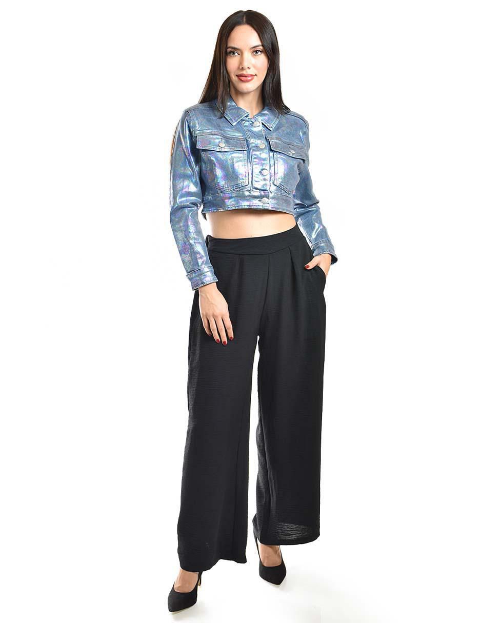 Chamarra impermeable de mezclilla para mujer