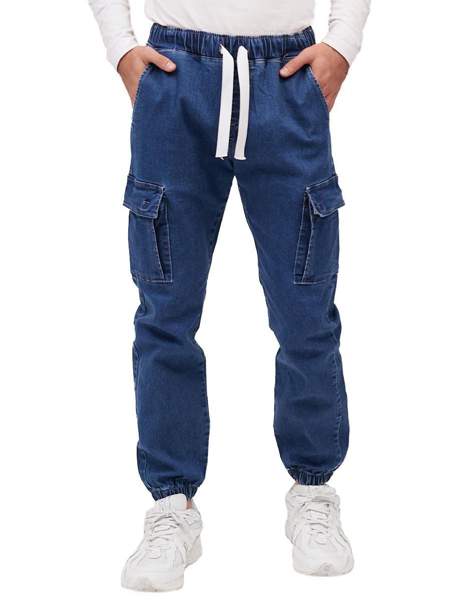 Jeans jogger straight Mchk 8045 lavado obscuro para hombre