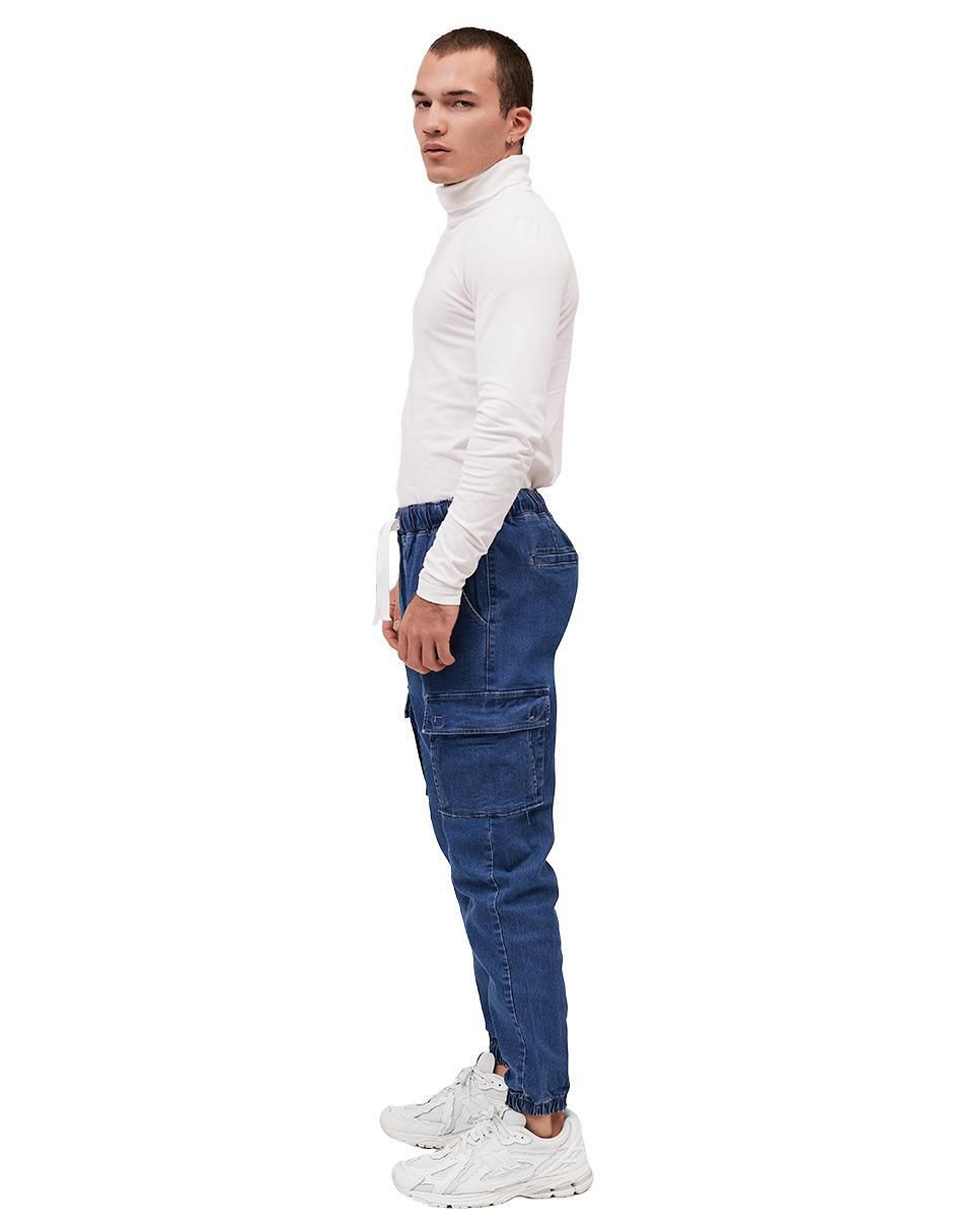 Jeans jogger straight Mchk 8045 lavado obscuro para hombre