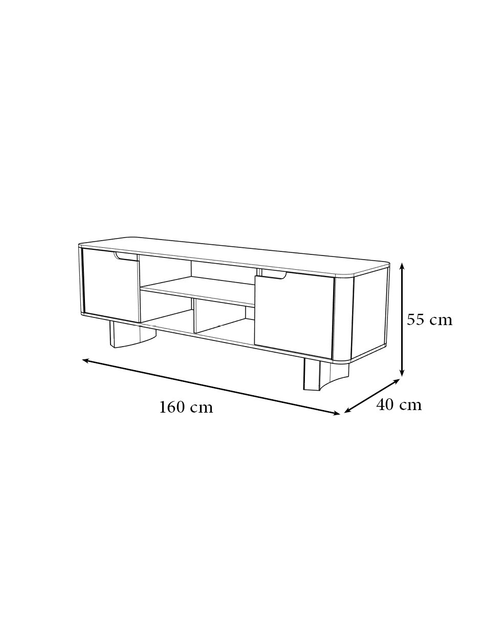 Mueble de TV armable Sevilla de madera