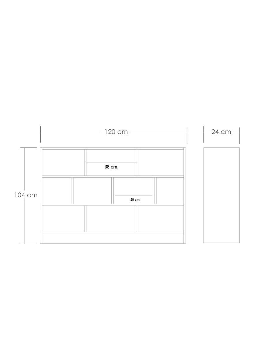 Librero armable de MDF 8