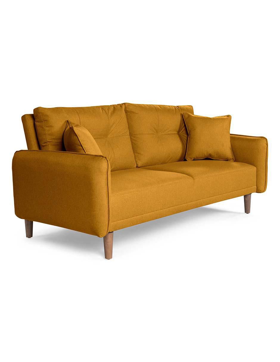 Sofá cama armable Brookman de lino 3