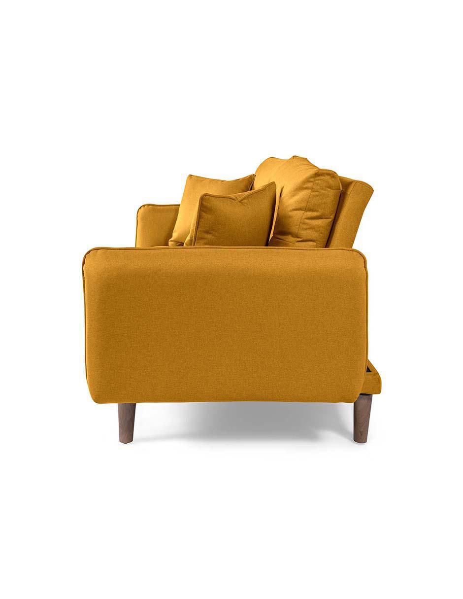 Sofá cama armable Brookman de lino 5