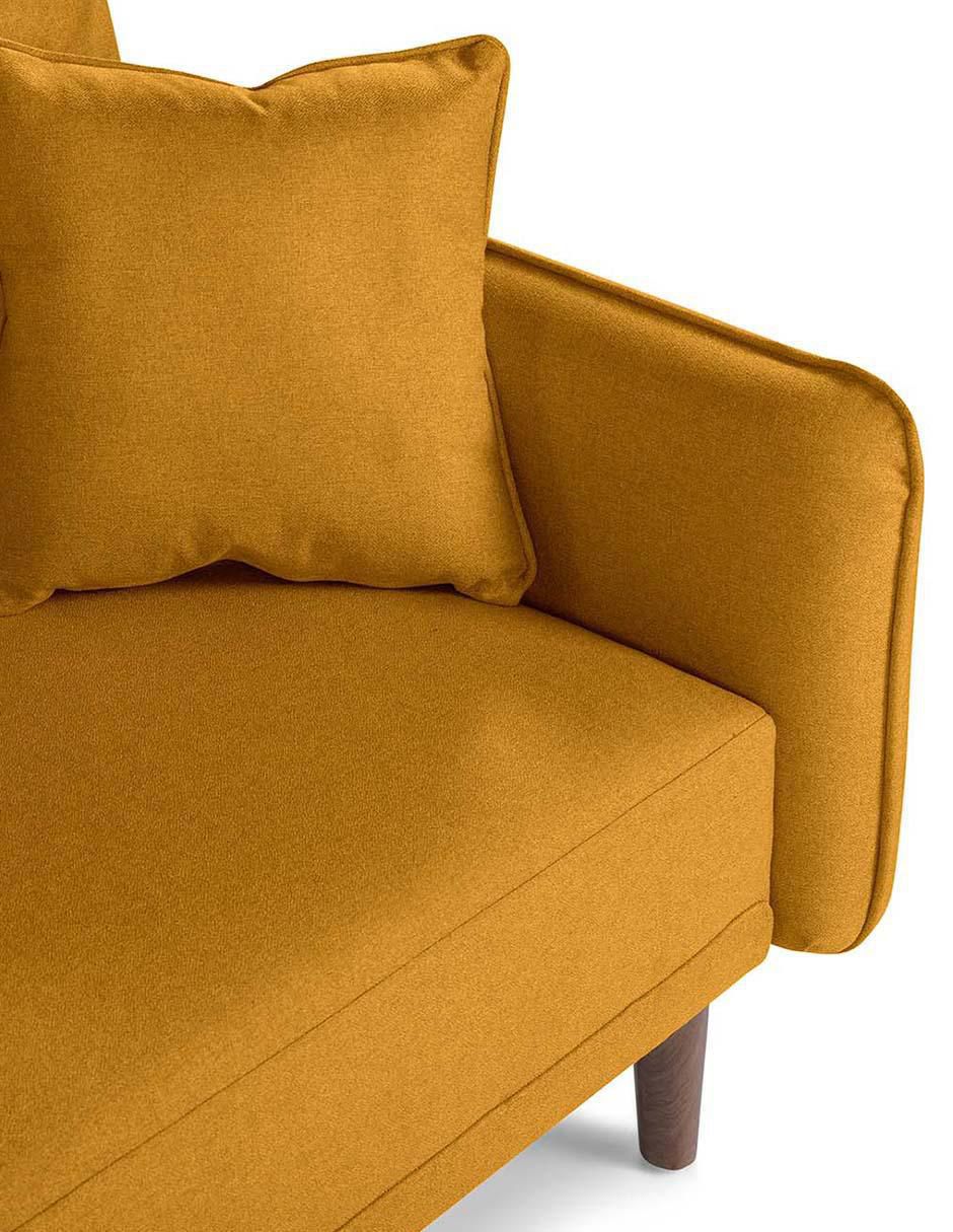 Sofá cama armable Brookman de lino 6