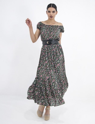 Vestido largo casual w61 para mujer