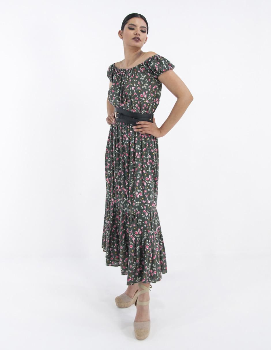 Vestido largo casual w61 para mujer