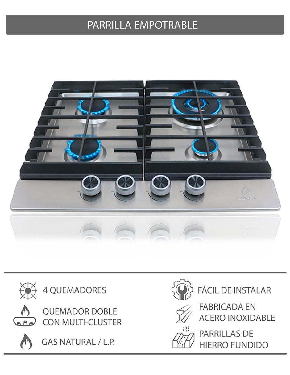 Parrilla a gas empotrable 3