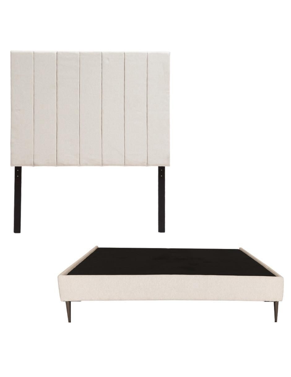 Cama argos slim de madera y tela 2