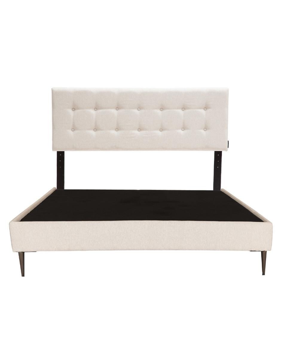 Cama bilbao slim de madera y tela