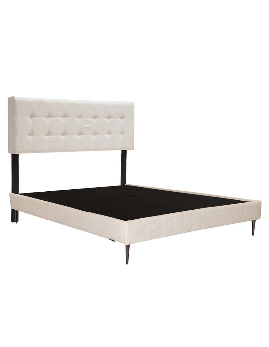 Cama bilbao slim de madera y tela 2