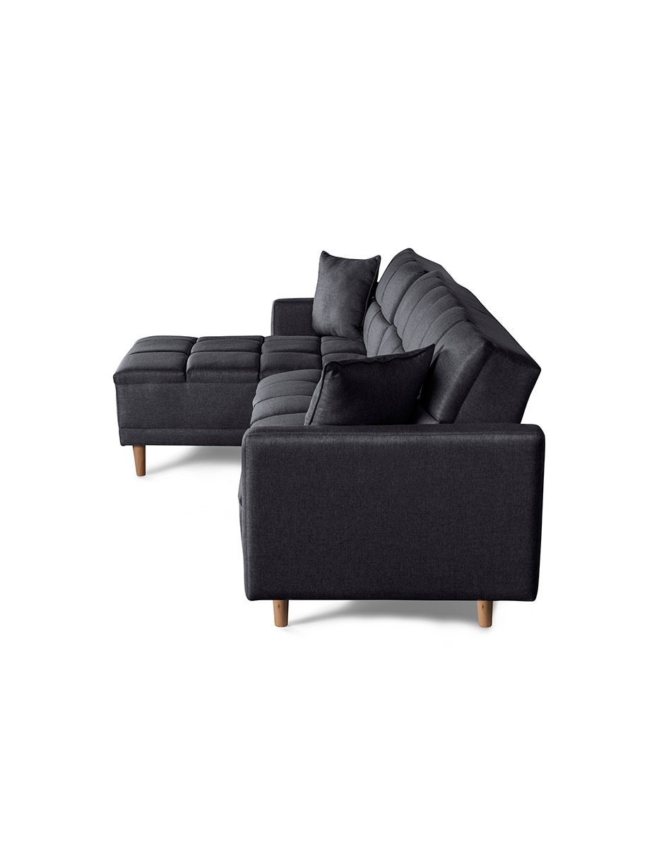 Sala modular Reversible, Sunny Con Memory Foam, Respaldo Reclinable de lino 5