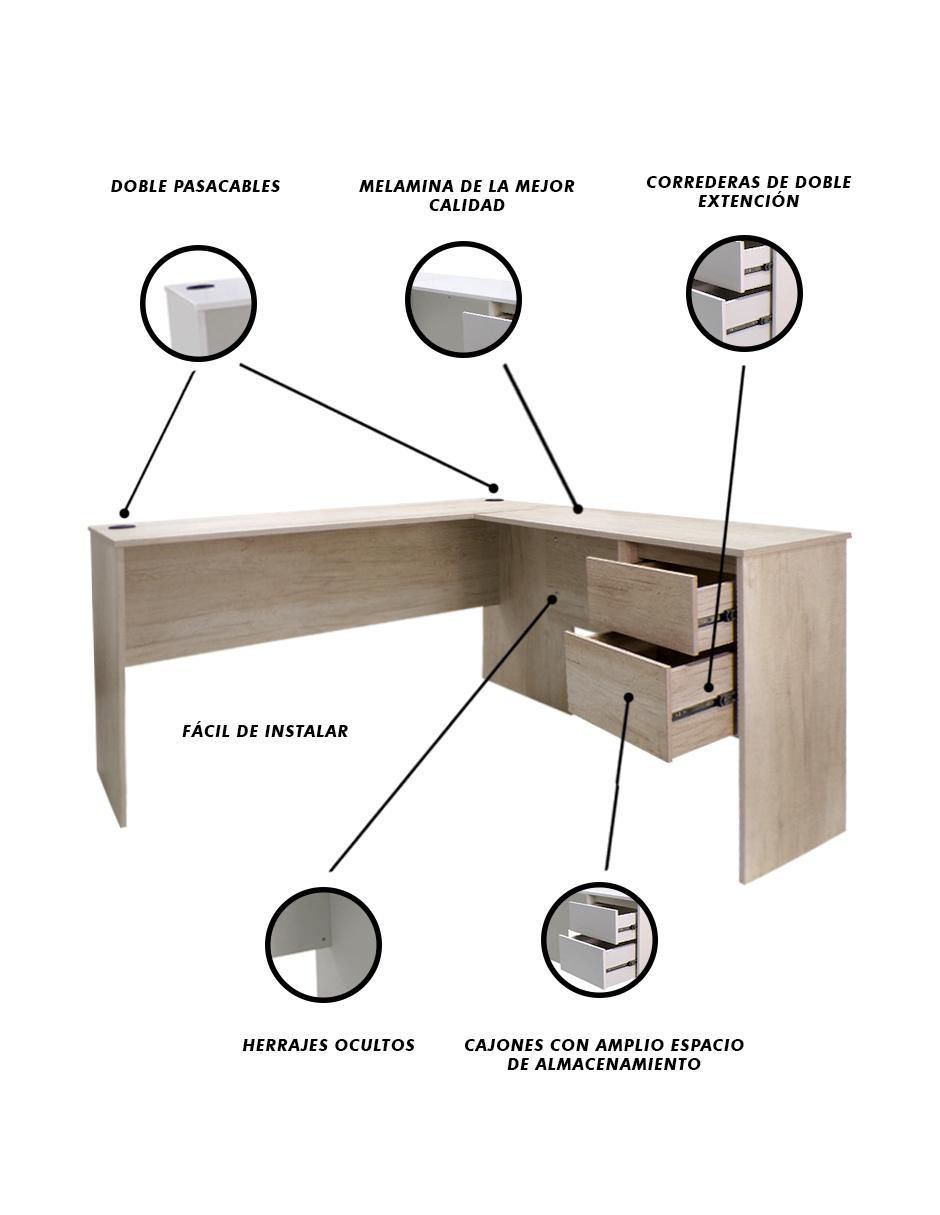 Escritorio armable Cassetto de MDF 5